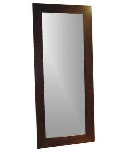 37"x84" Thick Boarder Leaning Mirror In Espresso Veneer