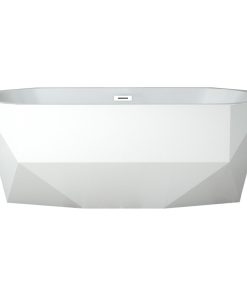 63" Streamline Soaking Freestanding Tub, Internal Drain