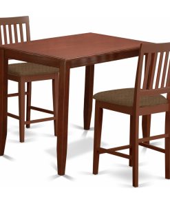 3-Piece Counter Height Table Set, Table and 2 Dinette Chairs.