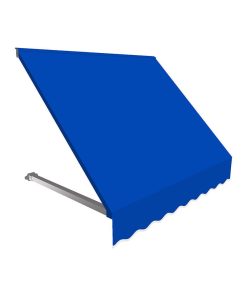 6' Dallas Retro Window/Entry Awning, Bright Blue