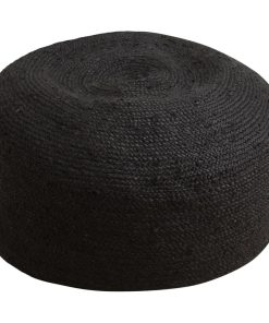 The Bengal Ottoman - Jute - Black - Large