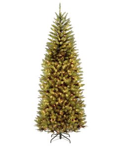 7-1/2' Kingswood Fir Slim Hinged Tree, 450 Dual Color(R LED Lights