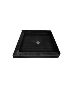 TileRedi 3232CDL-PVC 32x32 Double Curb Pan Center Drain