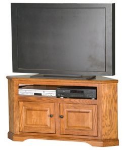 50" Oak Ridge Corner TV Cart, Soft White Oak