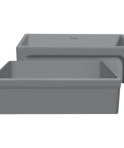 Whitehaus Glencove Kitchen Sink With Matte Cement Finish WHQ5530-M-CEMENT