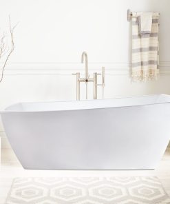 Vanity Art 67" X 31" White Acrylic Freestanding Bathtub