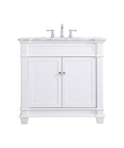 Weston 36" Single Bathroom Vanity Set, White