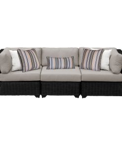 Venice 3 Piece Outdoor Wicker Patio Furniture Set 03c, Ash