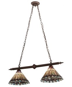 34L Tiffany Jeweled Peacock 2 LT Island Pendant