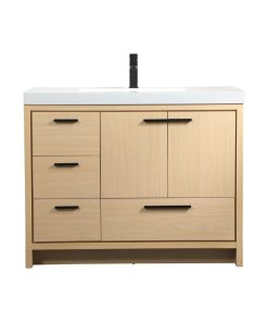 Walker 42" Single Bathroom Vanity, Maple