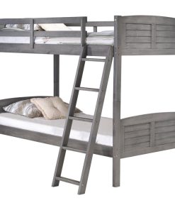 Twin/Twin Louver Bunk Bed, Drawers Or Trundle Not Included