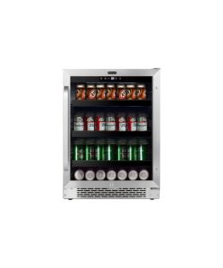 24" Built-In 140 Can Undercounter Stainless Steel Beverage Refrigerator