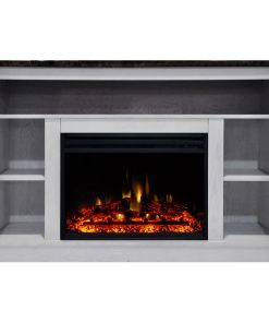 47.2x15.7x32.5 Seville Fireplace Mantel w/ Deep & Enhanced Log Insert - W