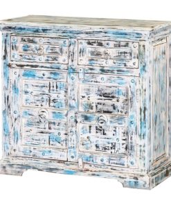 Volente Reclaimed Wood Freestanding 2 Drawer Storage Cabinet