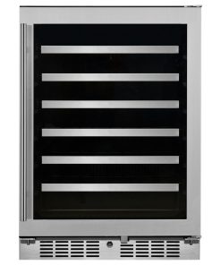 Transcend 24" 54-Bottle Seamless Stainless Steel Single Door Wine Cooler