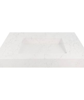 37" Calacatta Botanica Polished Quartz