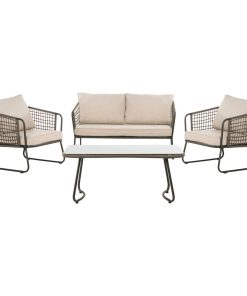 Studio Seven Benjin 4Pc Living Set, Brown/Beige