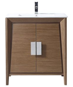 30" Larvotto Light Wheat Modern Bath Vanity, No Matching Mirror