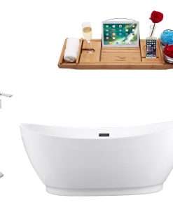 Tub, Faucet and Tray Set Streamline 67" Freestanding MH2360-140