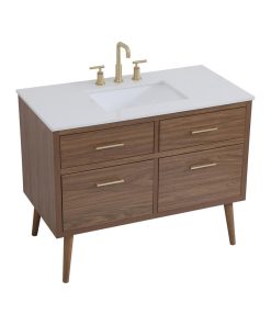 Walnut Brown 42" Bathroom Vanity