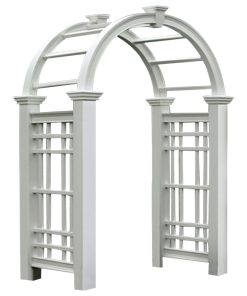 60"W x 32"D x 97 1/8"H Westchester Arbor, White