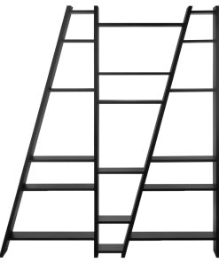 Tema Delta Modern Large Unique Shelving, Matte Black