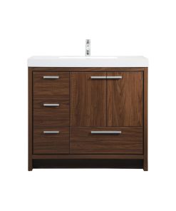 Walker 36" Single Bathroom Vanity, Walnut