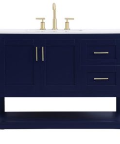 42 Inch Single Bathroom Vanity In Blue