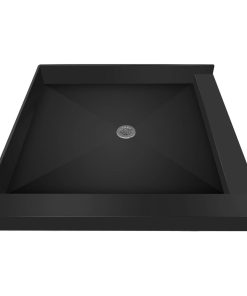 TileRedi 3232CDR-PVC 32x32 Double Curb Pan Center Drain