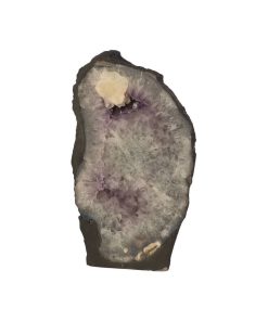 18" T Amethyst Sculpture One of a Kind Freeform Crystal Stone Modern