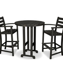 Trex Outdoor Furniture Monterey Bay 3-Piece Bar Set, Charcoal Black