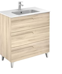Vitale Collection, 3 Drawer Vanity With Ceramic Top, Nature Beige, 32"