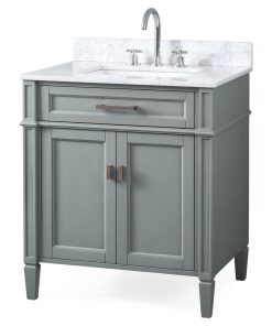 30" Durand Modern Gray Bathroom Sink Vanity