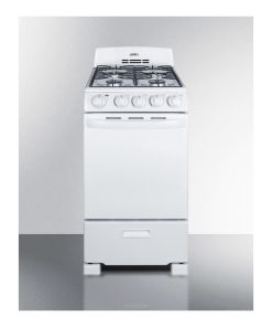 20" Gas range with sealed burners & oven