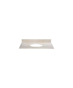 Stone Top, 37" For Undermount Sink With Backsplash, Galala Beige Marble