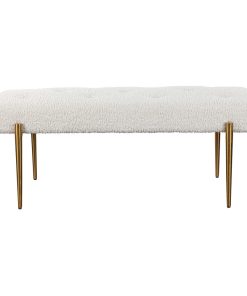 Uttermost 23572 Olivier White Bench