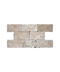 Tuscany Walnut 3x6 Tumbled Subway, Set to Cover 30
