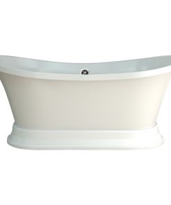 60" Streamline Soaking Freestanding Tub With External Drain