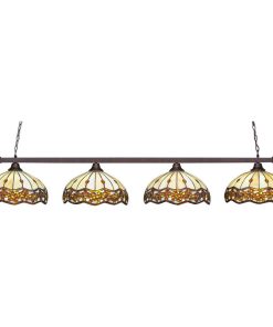 Toltec Lighting 804-BRZ-997 Billiard - Four Light Island