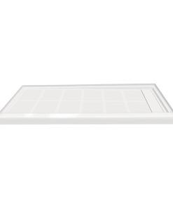 Transolid Linear 60"x36" Rectangular Shower Base With Right Hand Drain, White