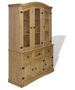 vidaXL Buffet & Hutch Mexican Pine Corona Range Display Cabinet Unit Bookcase