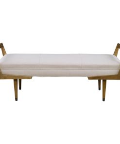 Uttermost 23592 Waylon Modern Ivory Bench