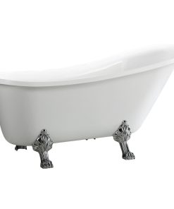 Vanity Art Freestanding Acrylic Bathtub, White, 68.9" x 29.9"
