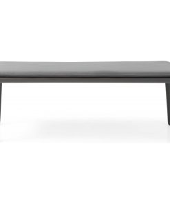 47"x16"x18" Dark Gray Faux Leather Bench