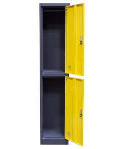 2-Door Metal Storage Locker Cabinet with Key Lock Entry by Diamond Sofa