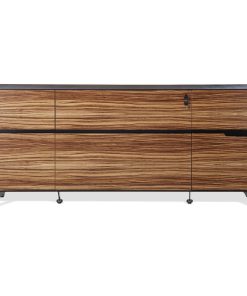 400 Collection Adjustable Shelf Storage Credenza, Zebrano