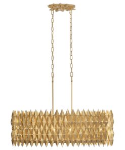 6 Light Linear Pendant French Gold Finish - 342N06FG - Varaluz Lighting