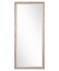 Weathered Beach Framed Floor Leaning Tall Mirror 32''x 66''