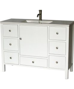 48" Contemporary Style Single Sink Bathroom Vanity Model 3048-W
