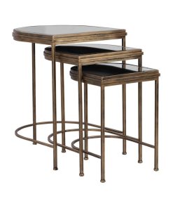Uttermost India Nesting Table in Antique Gold (Set of 3)